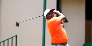 Michael Karanga in action at Muthaiga Open