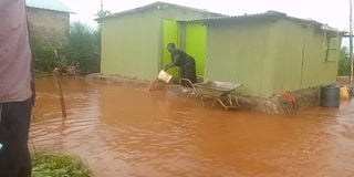 Flooding in Ilbisil, Kajiado Central Sub-county.