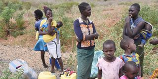 Families displaced by bandits in Baringo County