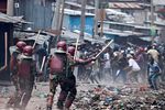Anti-riot police confront demonstrators in Nairobi