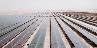 A solar power plant in Mauritania
