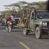 Kenya Defense Forces (KDF) soldiers in a convoy at Marigat in Baringo County on February 17, 2023