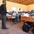 Teacher, Alfred Rotich, takes Junior Secondary School students at Kapsoya Primary School in Eldoret town, Uasin Gishu County