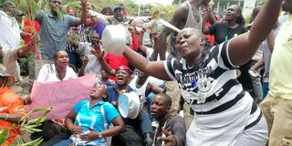 Kisumu residents take to the streets to protest against the rising cost of living
