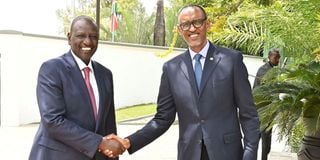 President William Ruto and his Rwandan counterpart Paul Kagame 
