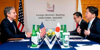 Antony Blinken and Japan's Foreign Minister Yoshimasa Hayashi