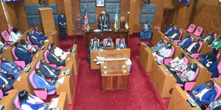 A sitting of the Uasin Gishu County Assembly in Eldoret town on September 21, 2022