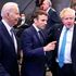US President Joe Biden, French President Emmanuel Macron and then-British Prime Minister Boris Johnson