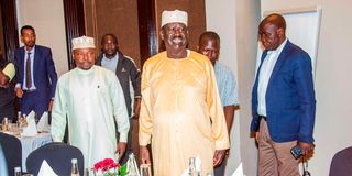 Azimio Leader Raila Odinga when he hosted Muslims Leaders for Iftar at Crowne Plaza in Nairobi