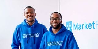 Mesongo Sibuti and Tesh Mbaabu, the co-founders of MarketForce.