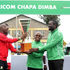 Safaricom CEO Peter Ndegwa, FKF President Nick Mwendwa and Nairobi Senator Edwin Sifuna