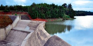The spillover section of the Sasumua Dam and Water Treatment Works in Nyandarua County