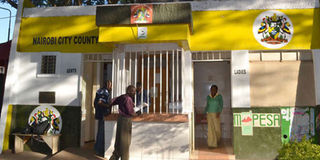 People use a re-branded public toilet in Nairobi City