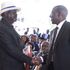 President William Ruto shakes hands with former Prime Minister Raila Odinga on Saturday, May 13, 2023.