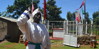 Eliabu Masinde, the chief priest of the jehovah Wanyonyi sect of The Lost Israelites Church