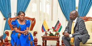 DP Rigathi Gachagua holds talks with the Vice-President of Colombia Francia Marquez Mina