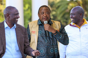 William Ruto, Uhuru Kenyatta and Rigathi Gachagua