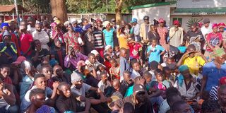 Some of the refugees at the Kitale Transit camp on Monday May 22, 2023