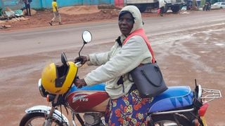Ms Anna Nyaboke waits for customers in Kisii town