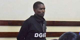 Daniel Omwaka at the Makadara Law Courts. 