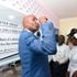 CS education Ezekiel Mochogu launching purified drinking water at Mukumu Girls
