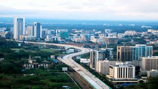 A view of the Nairobi Expressway crisscrossing Nairobi City