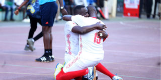 Kenya Defence Forces (KDF) players celebrate 
