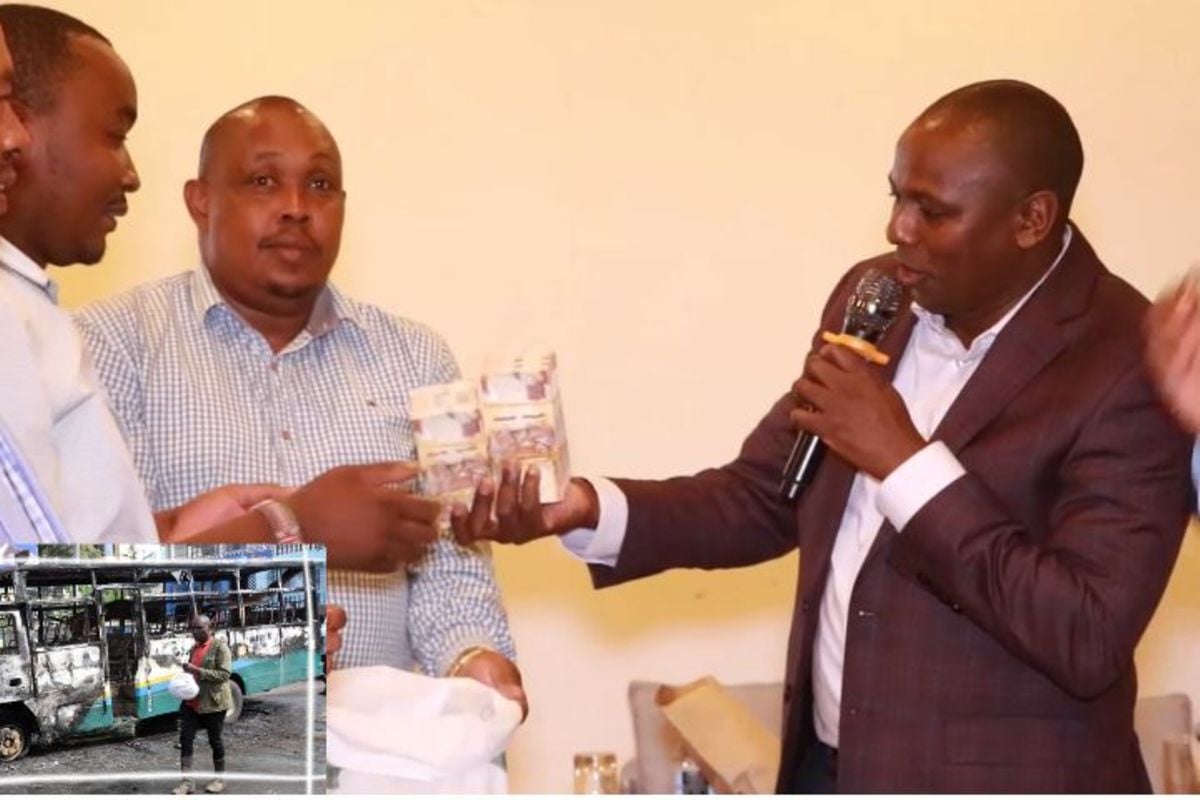 Kenya Kwanza leaders raise Sh1.85m for owner of bus torched during protests
