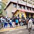 Kenyans queuing for passport services at Nyayo House