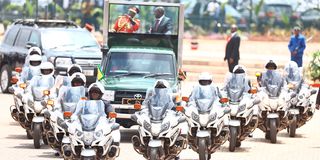 President William Ruto's motorcade