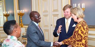 President William Ruto and First Lady Rachel with Dutch King Willem Alexander and Queen Maxima in The Hague
