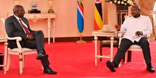 President William Ruto and his Ugandan counterpart Yoweri Museveni