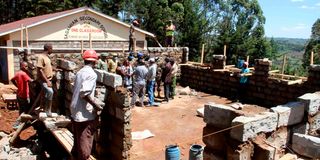 The construction of junior secondary classes at Sagamian High School in Narok County 