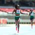 Mary Moraa crosses the finish line to win women's 400 metres race 