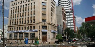 Equity Bank building on Kimathi Street in Nairobi