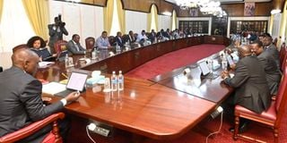 President William Ruto and Cabinet Sectaries during a past cabinet meeting at State House, Nairobi