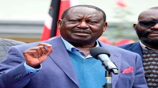 Azimio la Umoja One Kenya leader Raila Odinga addresses journalists