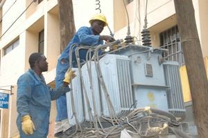 Kenya Power technicians