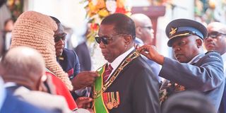 President Emmerson Mnangagwa swearing in