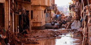 Libya flood damage