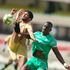 Gor Mahia defender Kennedy Onyango (right) vies for the ball with Nairobi City Stars midfielder Mohammed Ali 