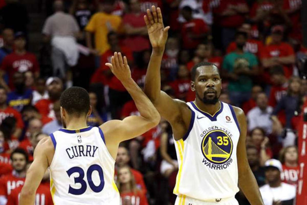 Warriors trounce Rockets in NBA playoff series opener | Nation