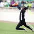 Harambee Starlets goalkeeper Annedy Kundu saves a penalty 