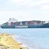 A container vessel passes through the Kilindini harbour at the Port of Mombasa. 