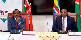 Wiper leader Kalonzo Musyoka and National Assembly Majority Leader Kimani Ichung’wah