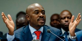 Nelson Chamisa of the opposition Citizens Coalition for Change. 