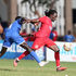 Posta Rangers midfielder Jackson Macharia (right) vies with Bandari midfielder Jackson Dwang