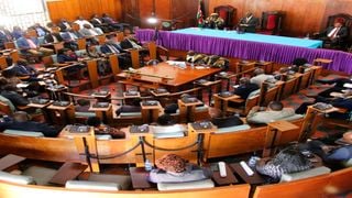 Nyeri MCAs listen to Governor Mutahi Kahiga