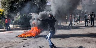 Palestinian protester