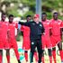 Harambee Stars coach Engin Firat gives instructions 